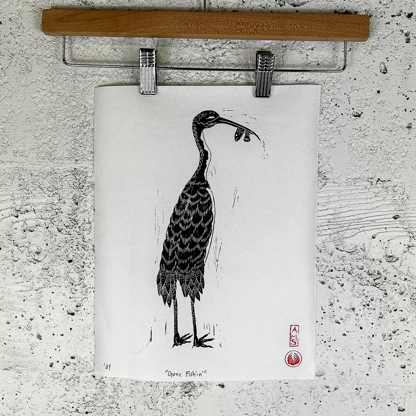 Gone Fishin' Crane Print