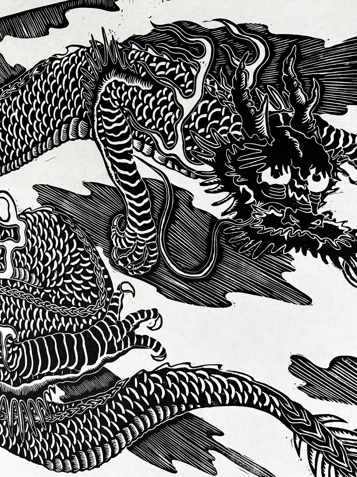 Dragon Lino Print